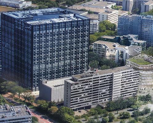 Bürohaus in Frankfurt-Eschborn, Luftbild
